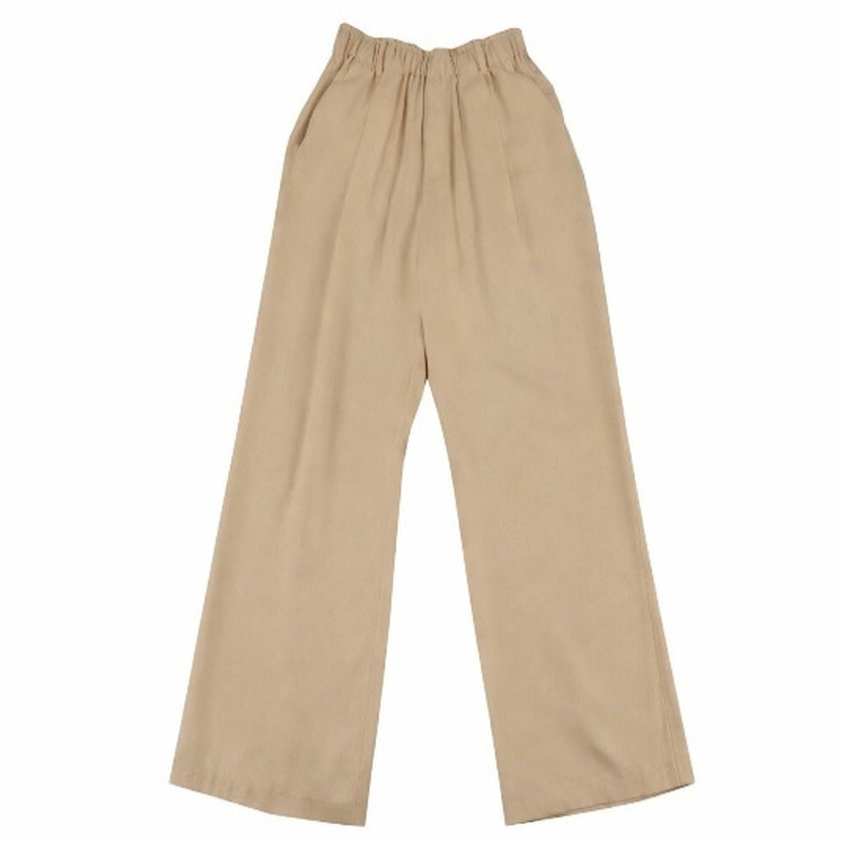 Banding Drape Wide Pants - Beige