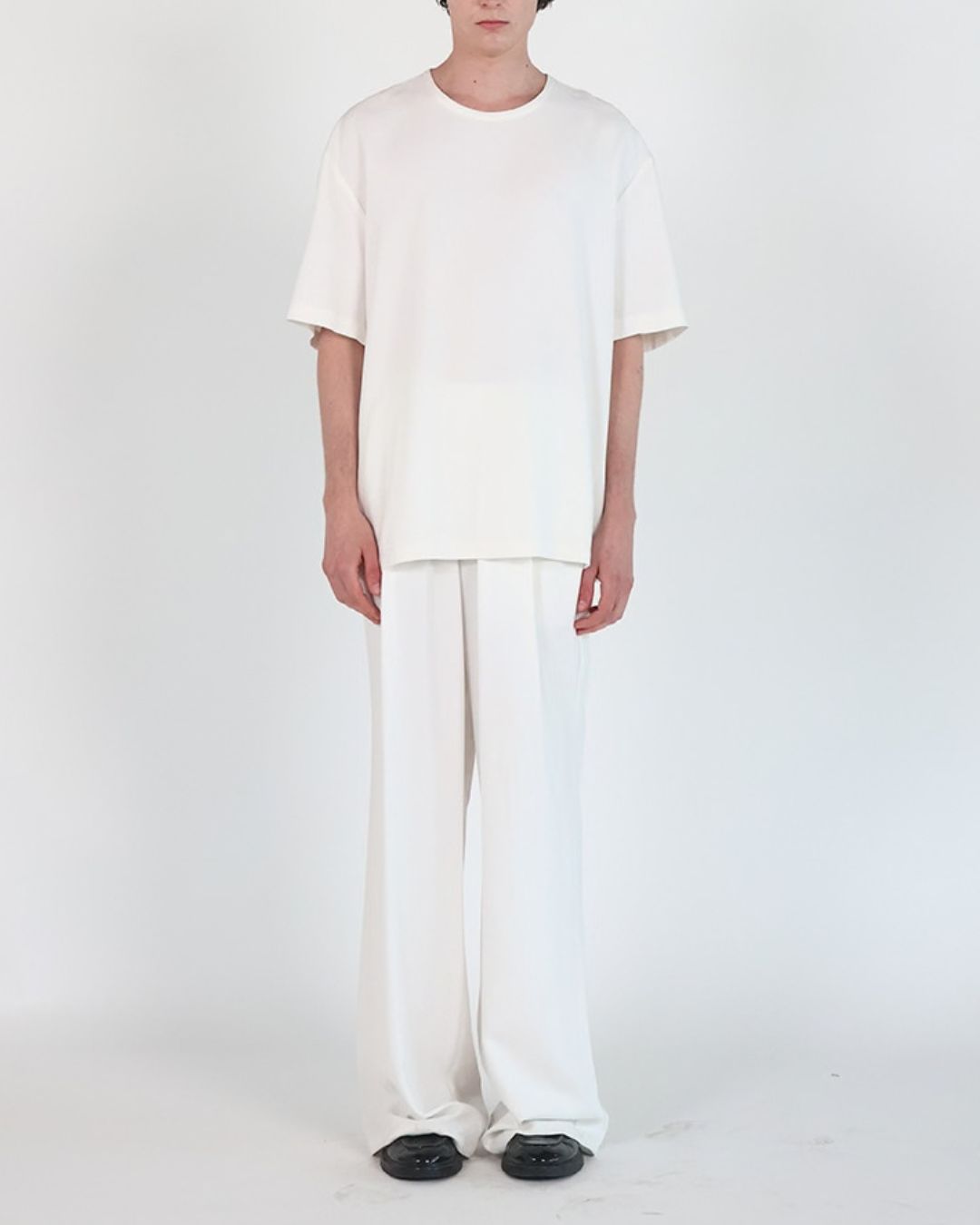 Theballon Banding Drape Wide Pants