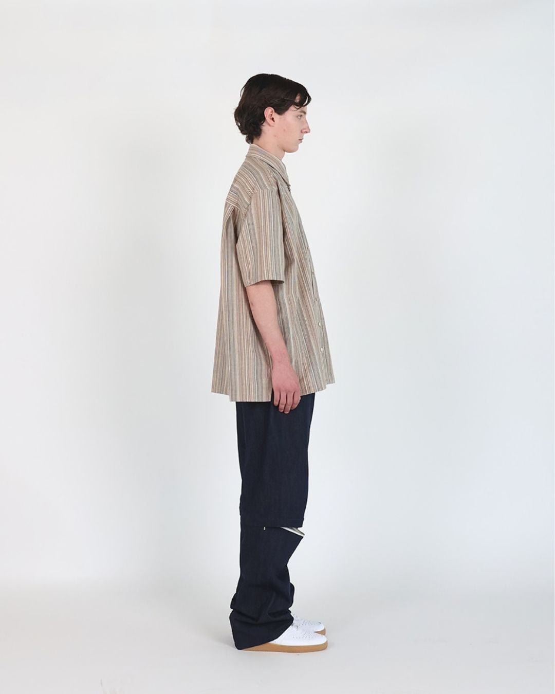 Theballon Ethnic Stripe Half Shirt-3