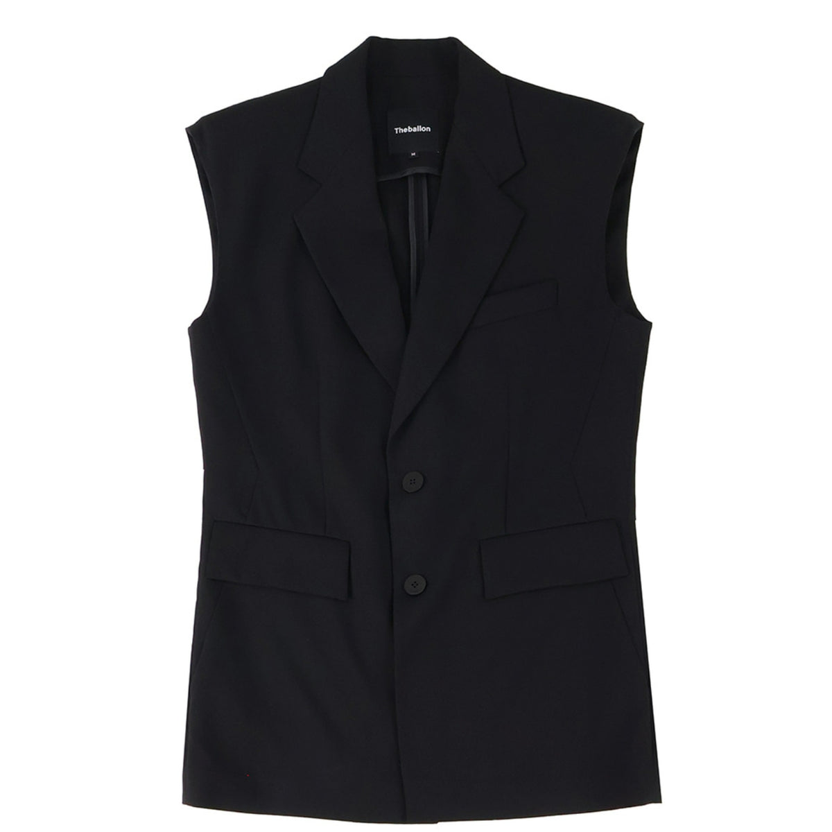 Sleeveless Tailored Blazer - Black