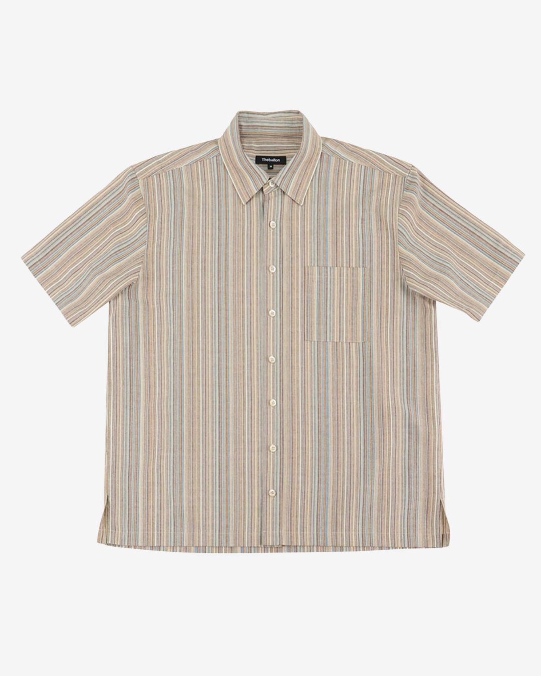 Theballon Ethnic Stripe Half Shirt