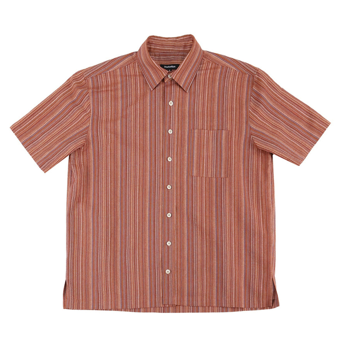 Ethnic Stripe Half Shirt - Red