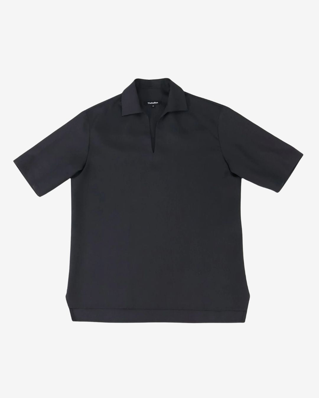 Theballon V-Neck Collar Half Shirt-3