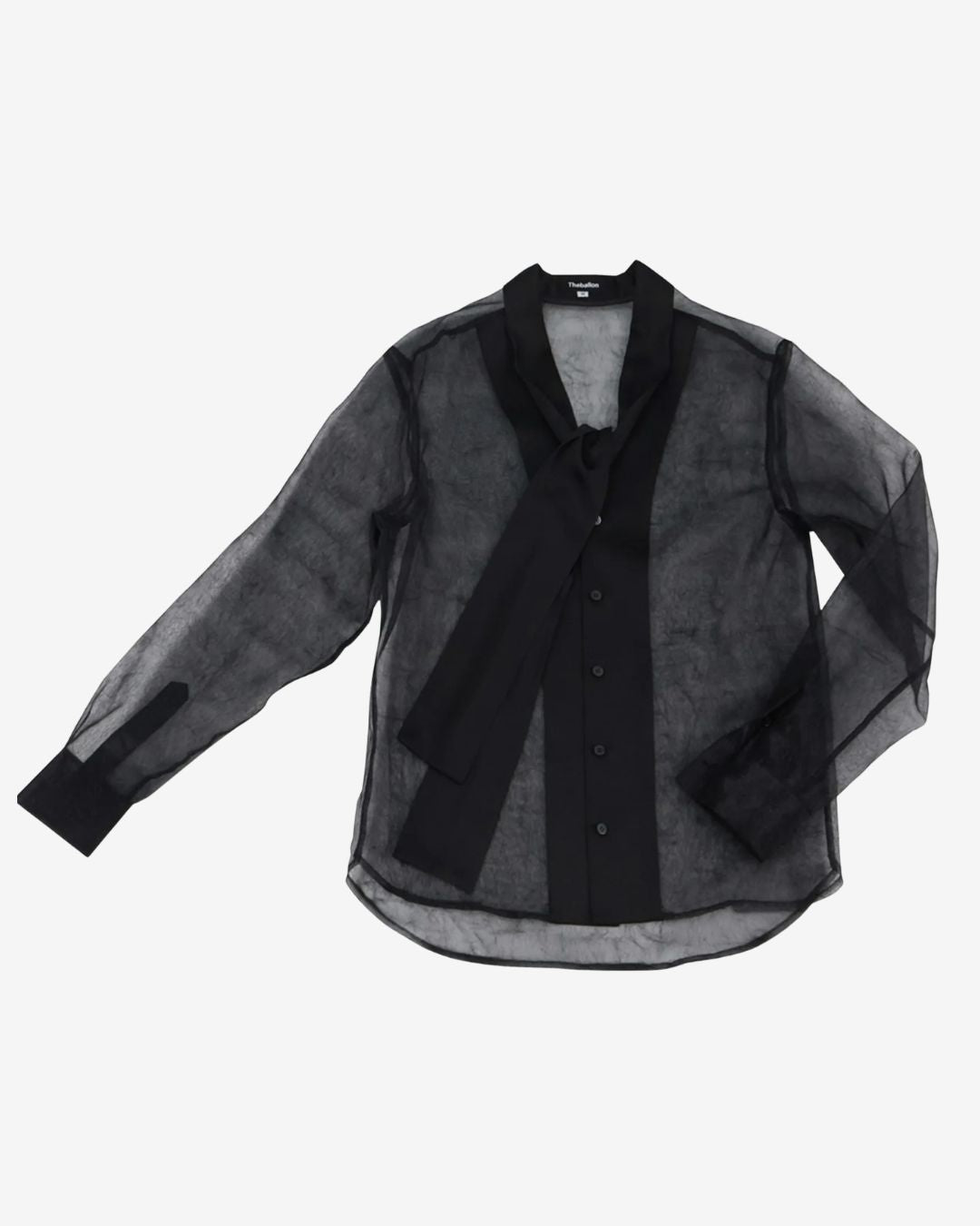 Theballon Contrast See-Through Shirt-3