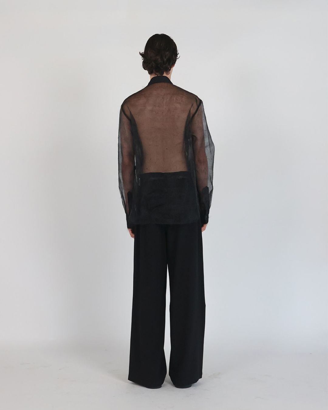 Theballon Contrast See-Through Shirt-8
