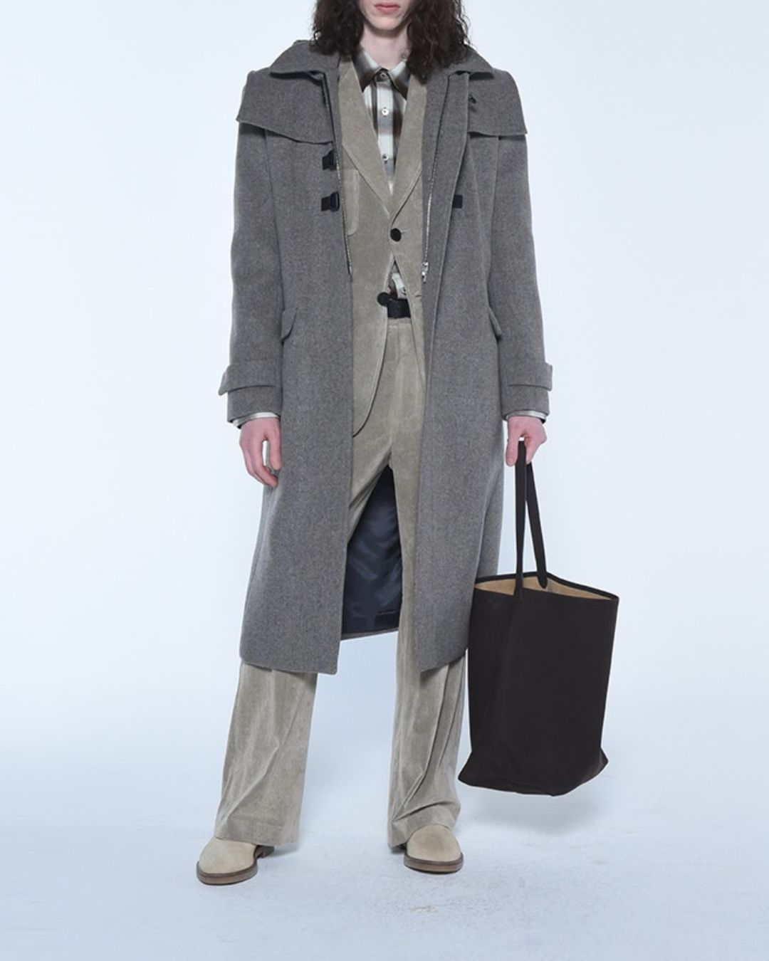 Theballon Straight Hood Duffle Long Coat-4