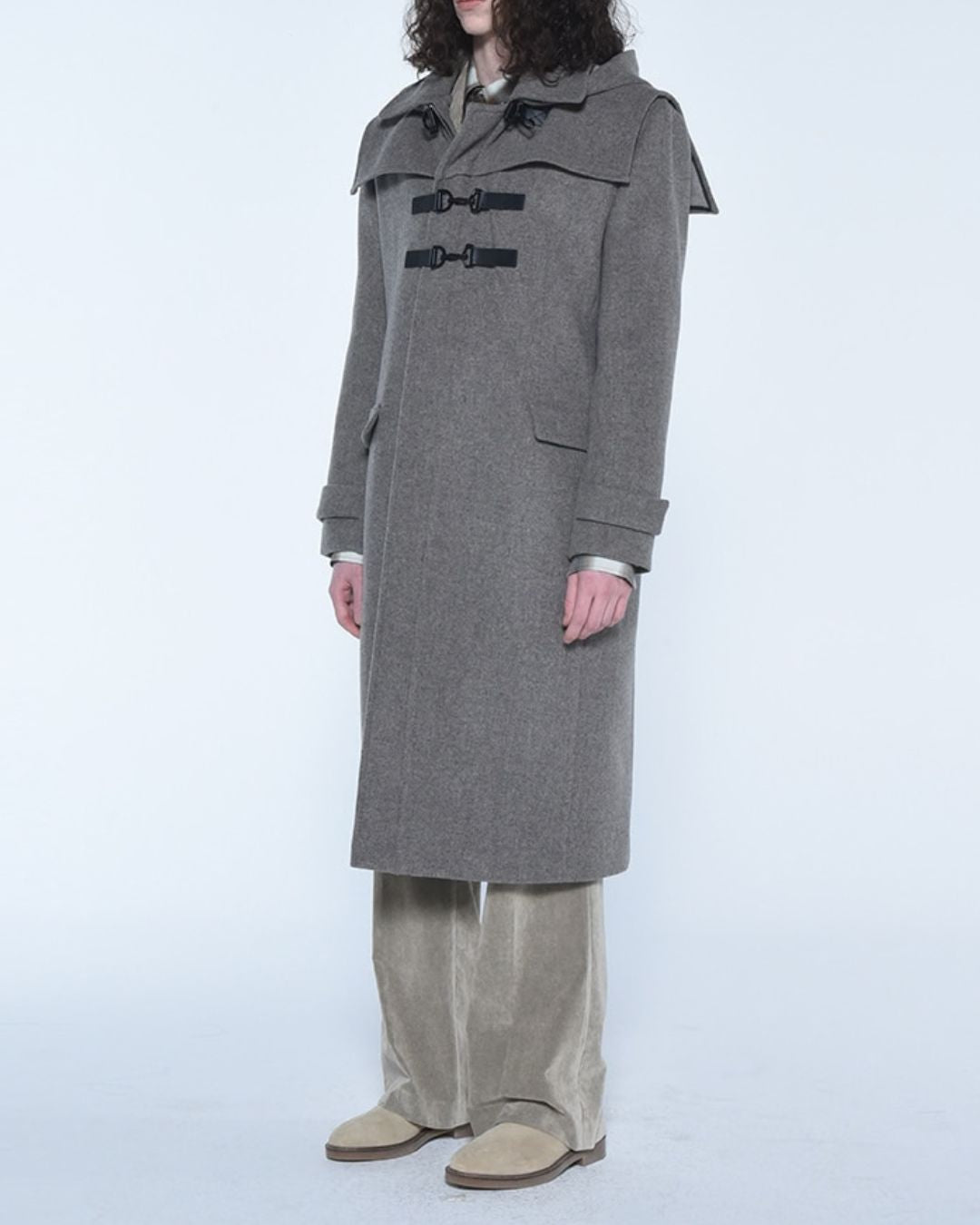 Theballon Straight Hood Duffle Long Coat-3