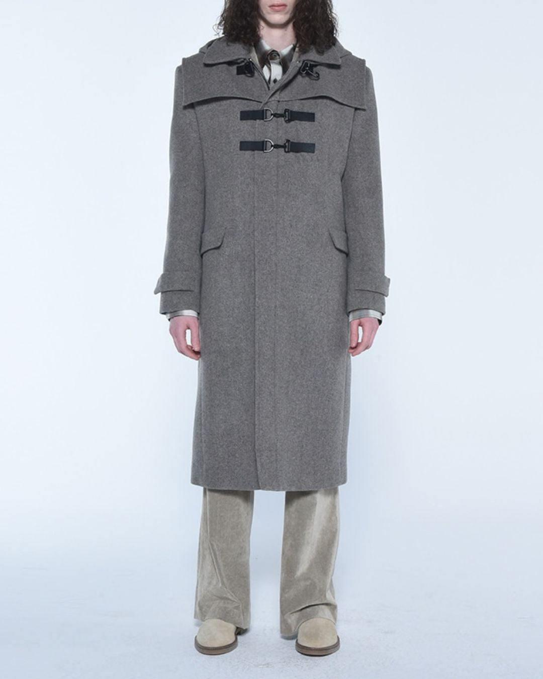 Theballon Straight Hood Duffle Long Coat