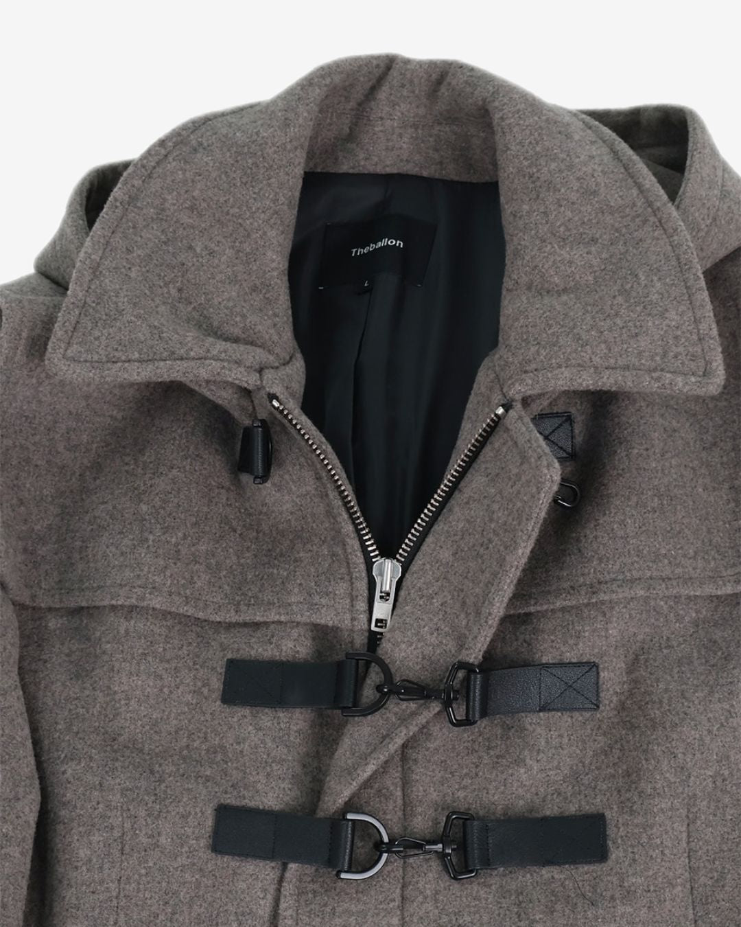Theballon Straight Hood Duffle Long Coat-7