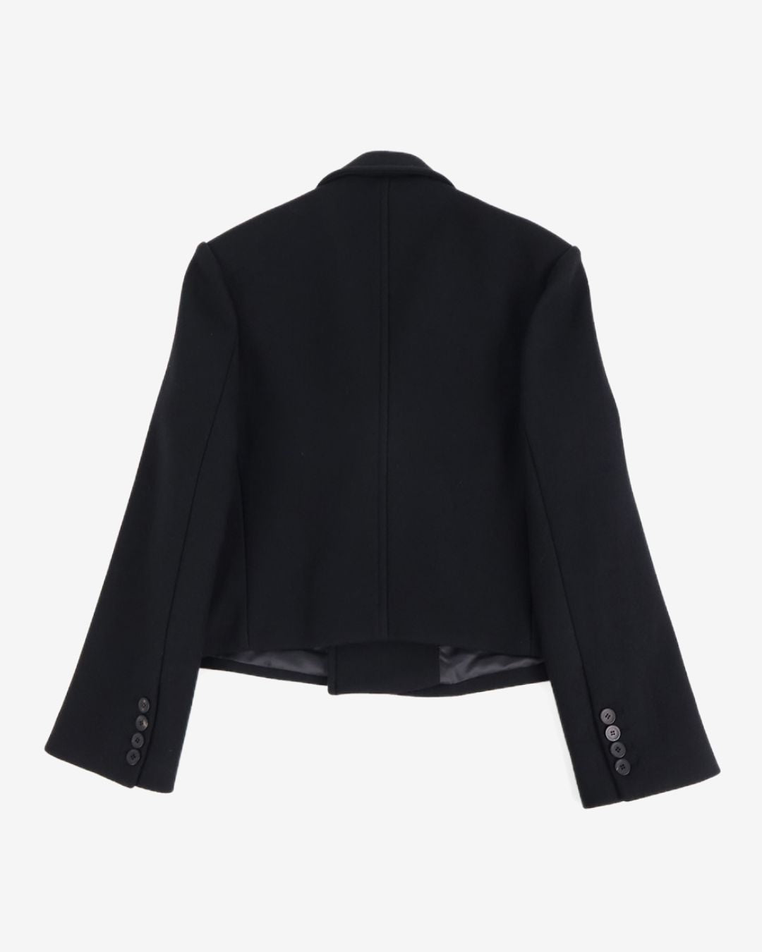 Theballon Double Breasted Cropped Wool Coat-6