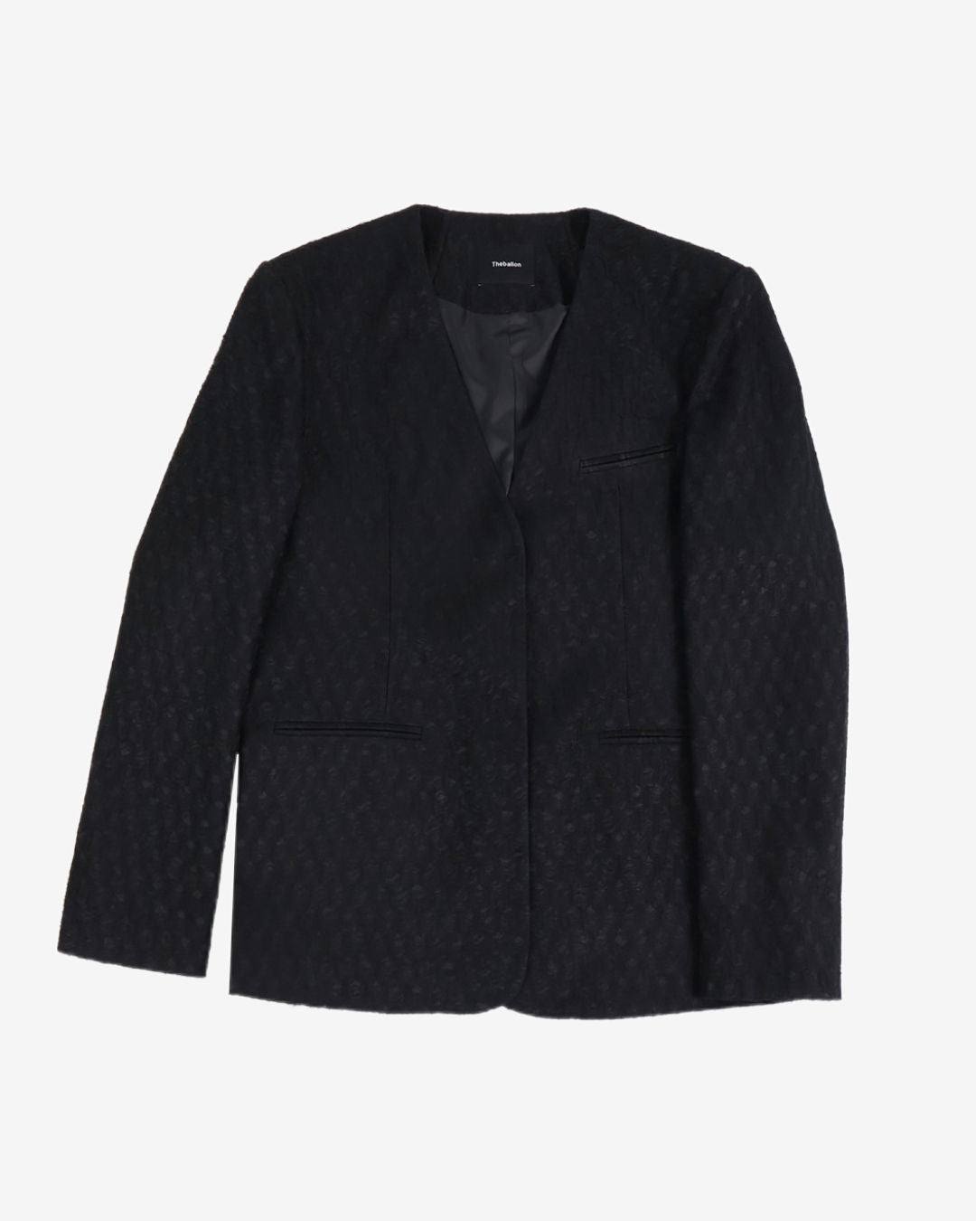 Theballon Men's Collarless Tailored Jacket