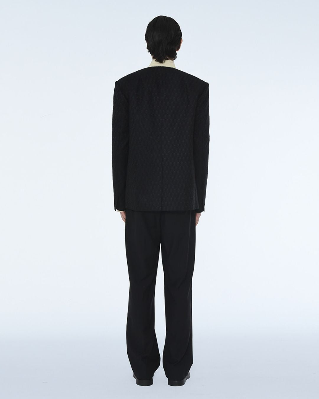 Theballon Men's Collarless Tailored Jacket-6