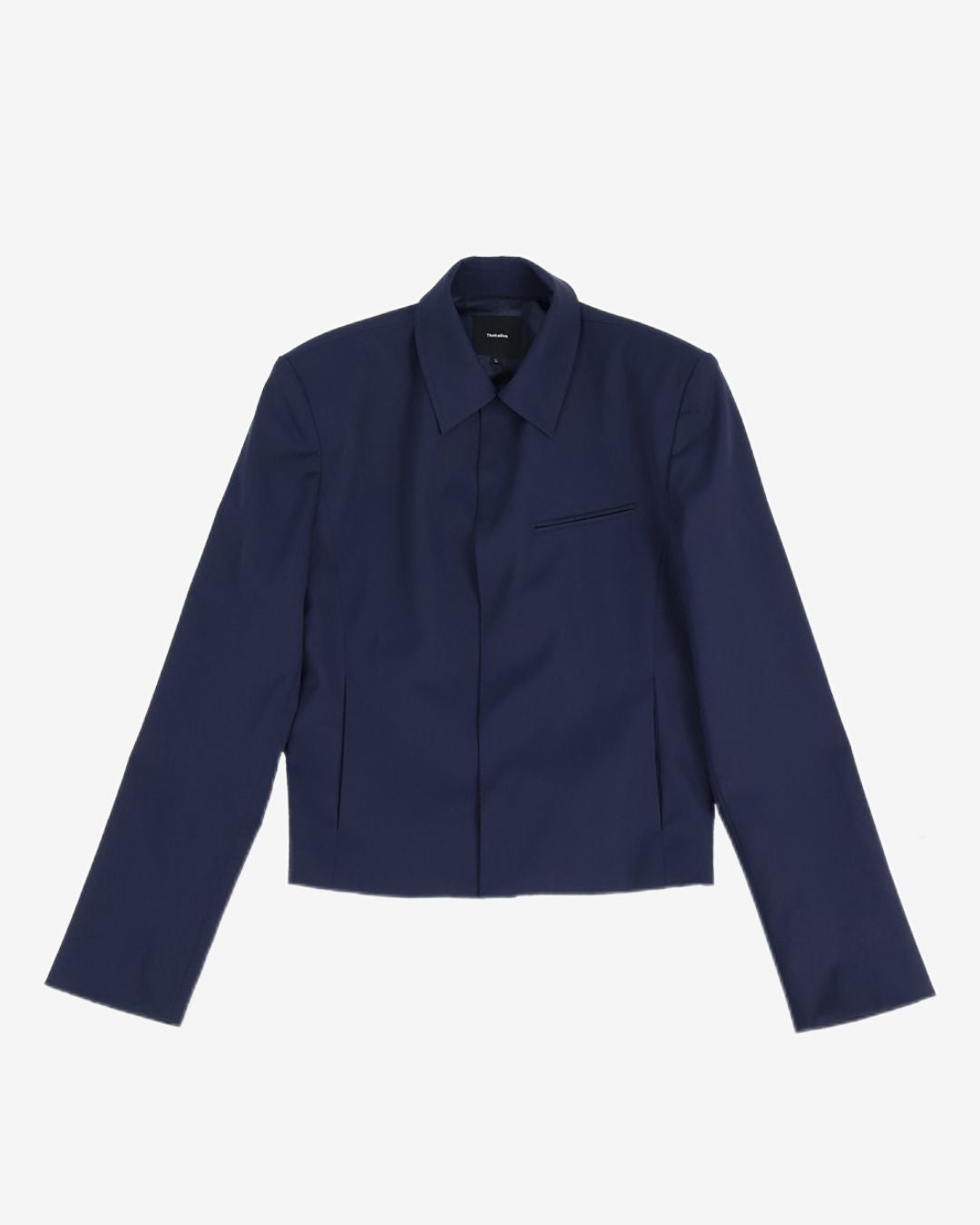 Theballon Men's Snap Button Collar Jacket