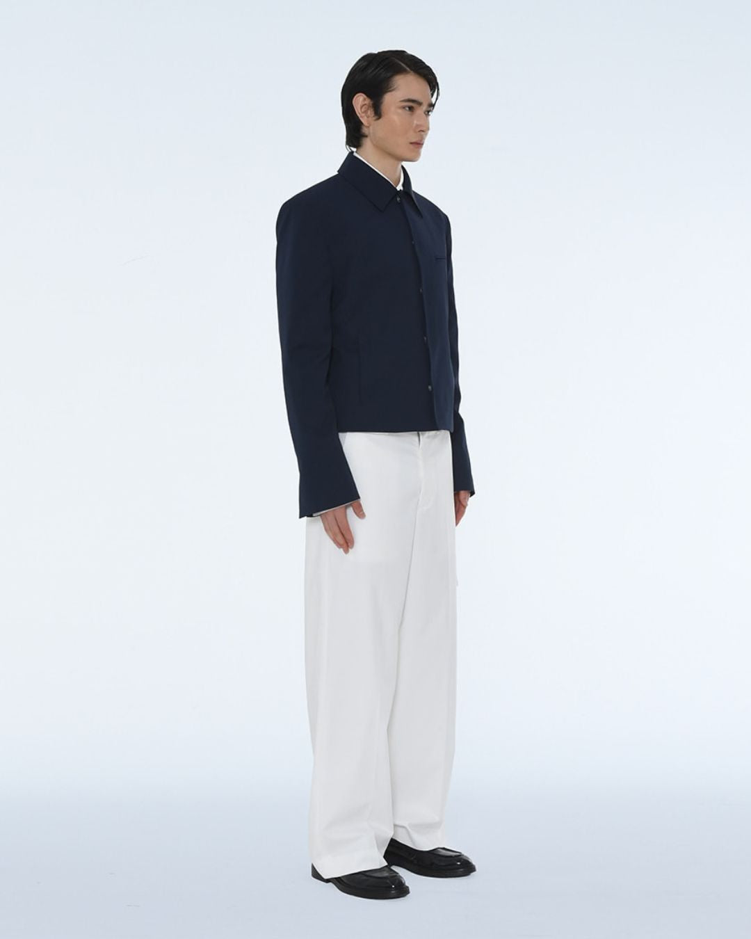 Theballon Men's Snap Button Collar Jacket-3