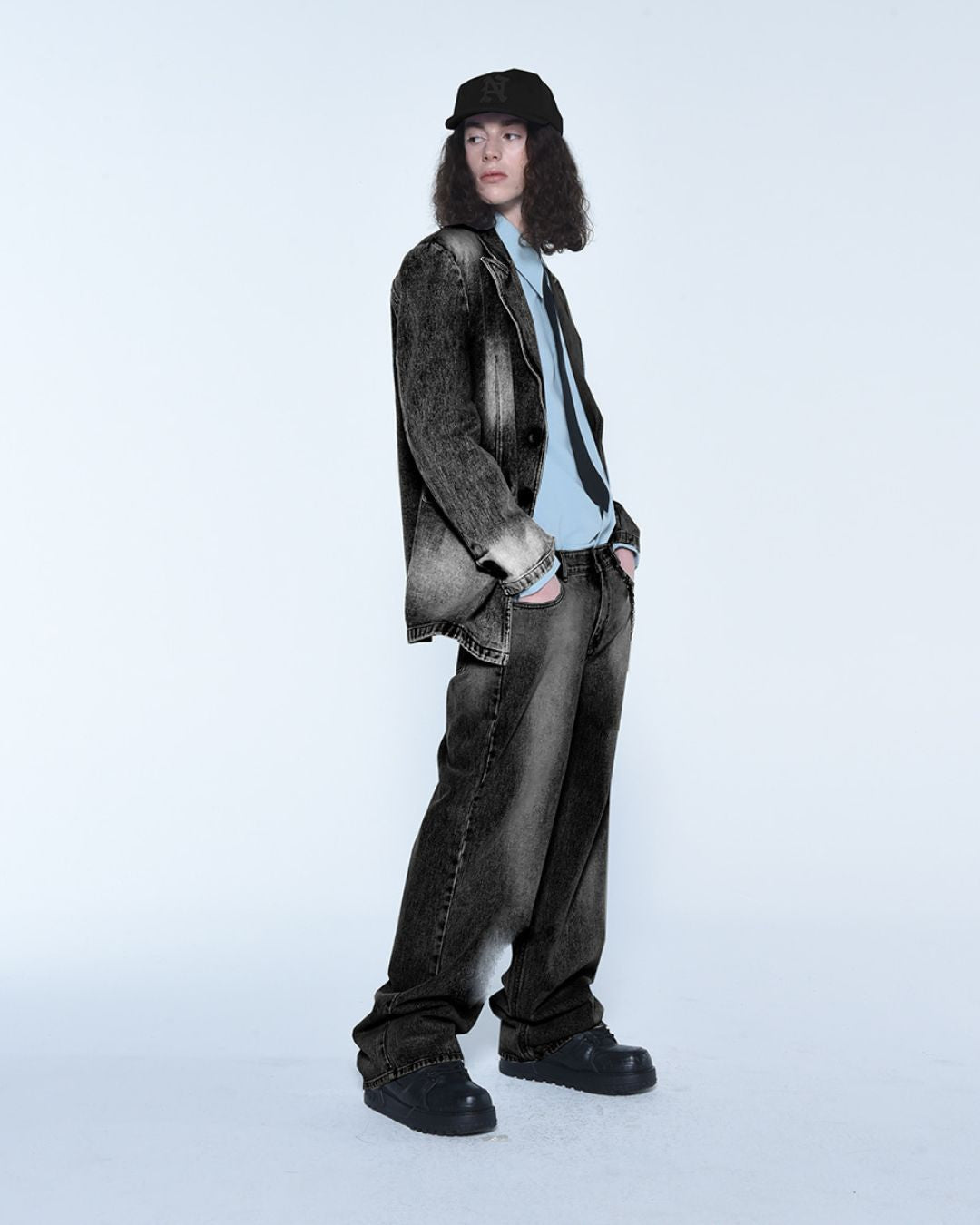 Theballon Black Cat Washed Jeans-3