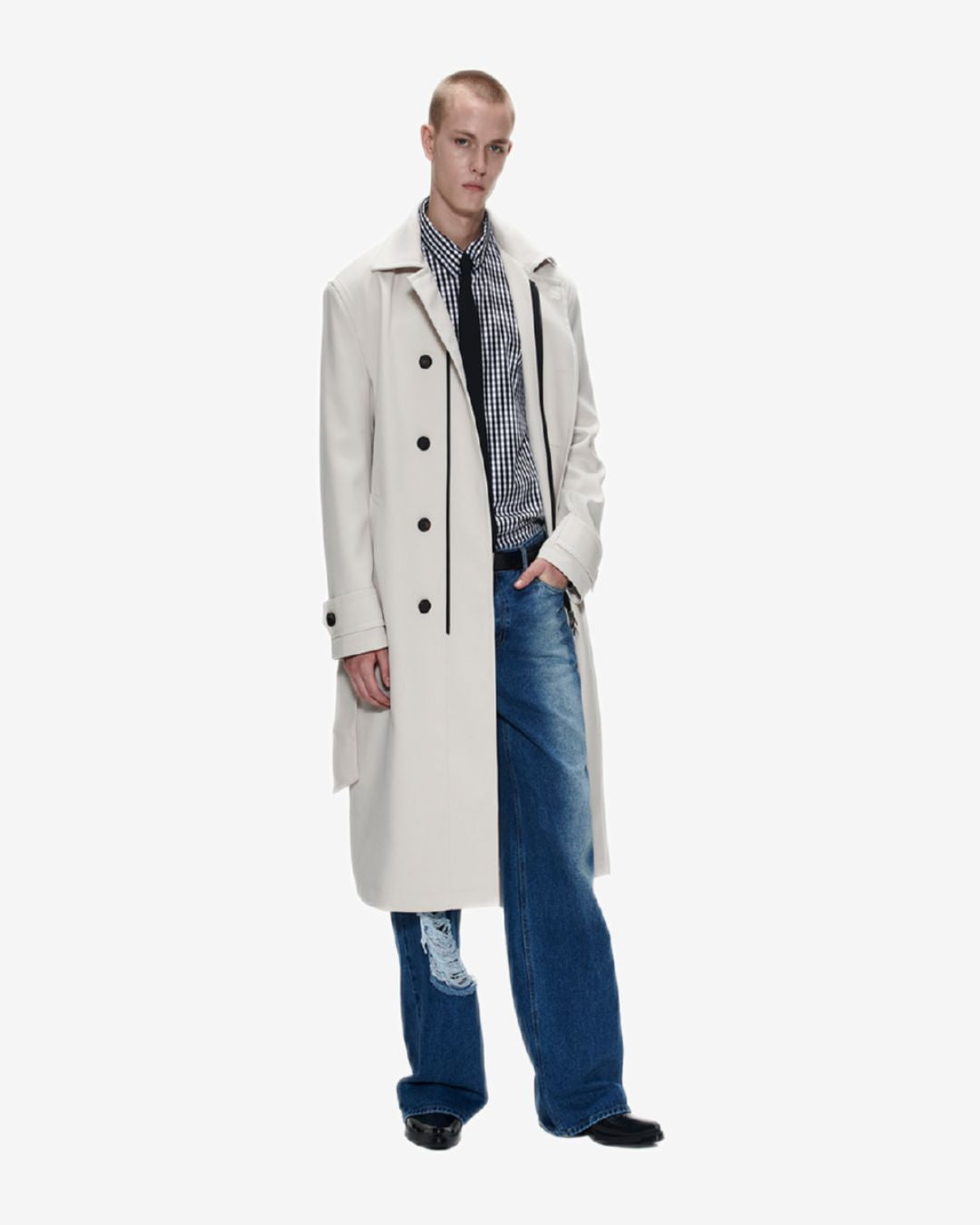 Theballon Balmacaan Long Trench Coat-6