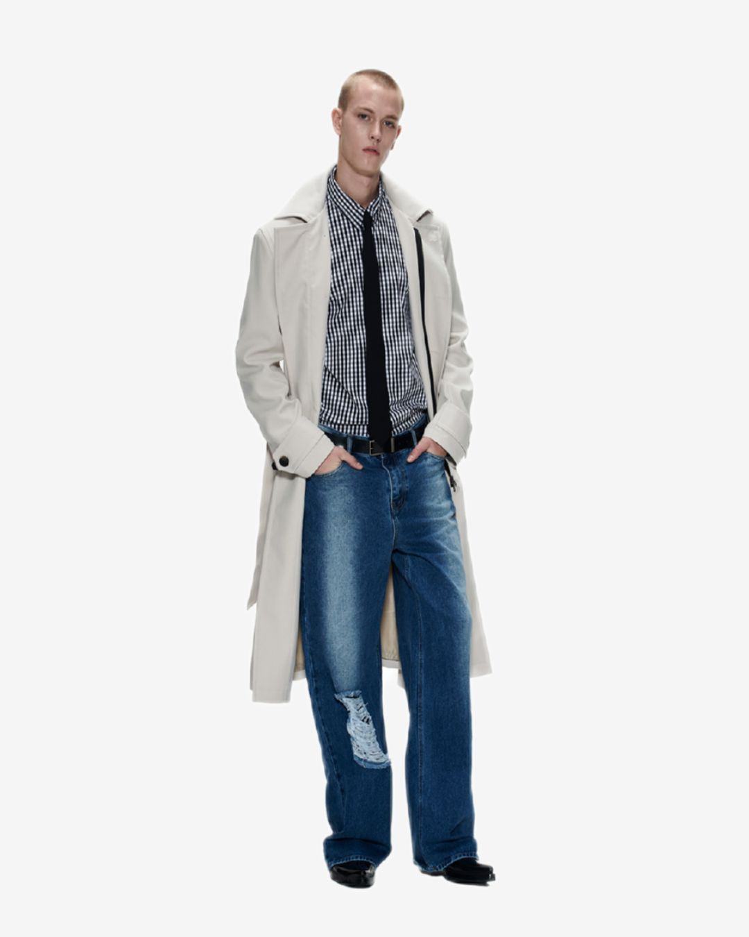 Theballon Balmacaan Long Trench Coat-5