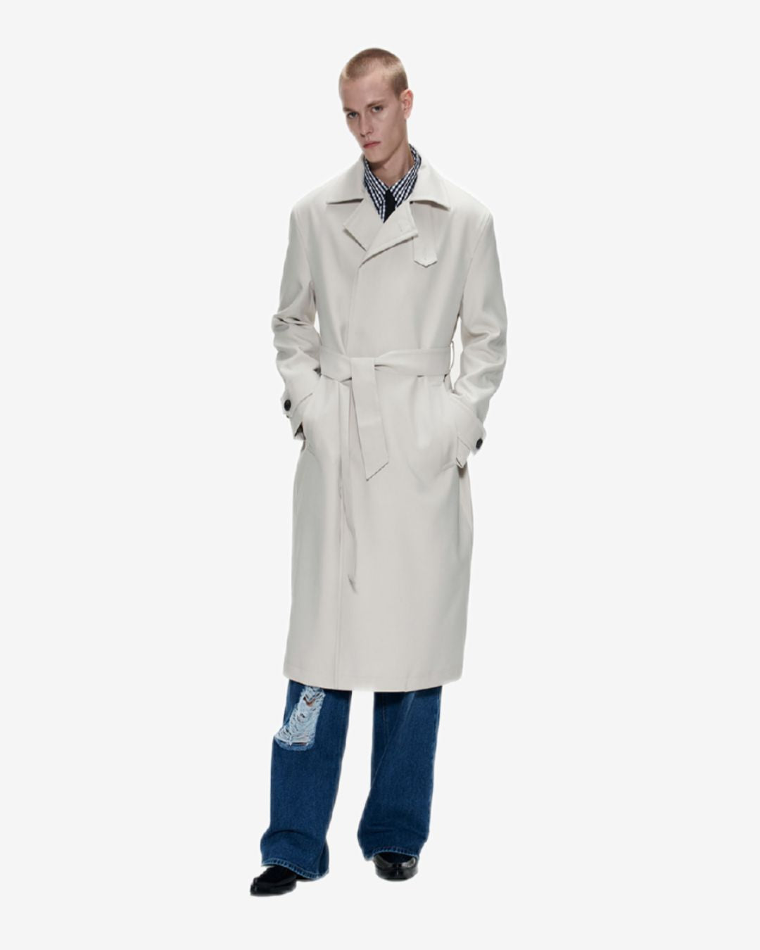 Theballon Balmacaan Long Trench Coat-3