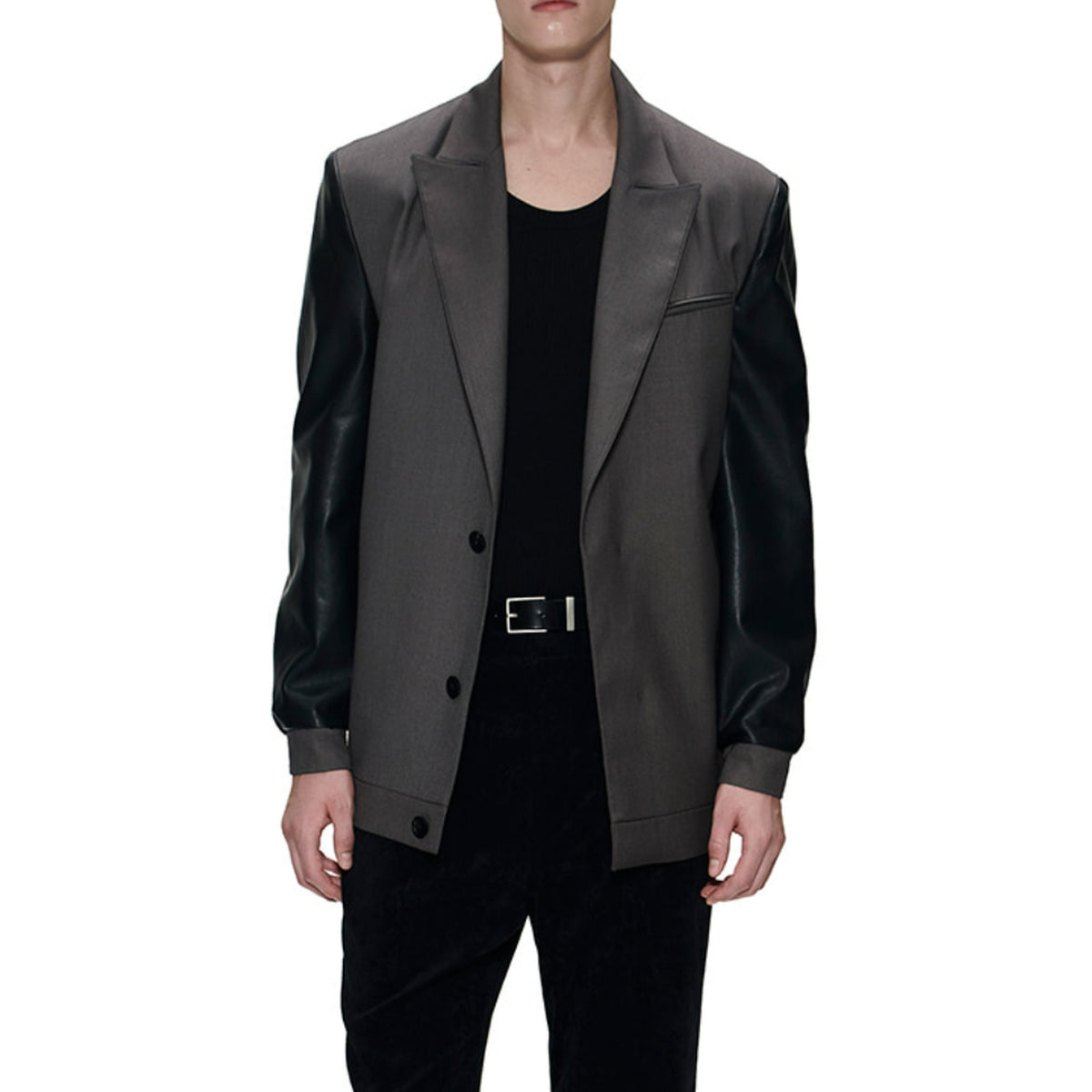 Baseball Varsity Jacket - Charcoal