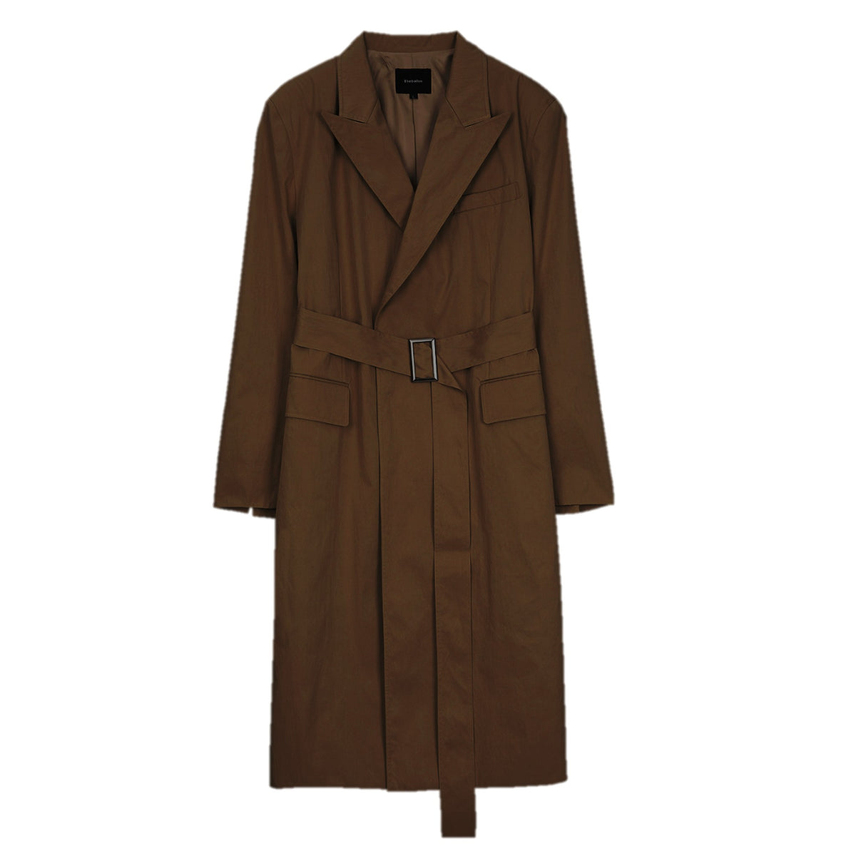 Men's Matt Trench Coat - Black