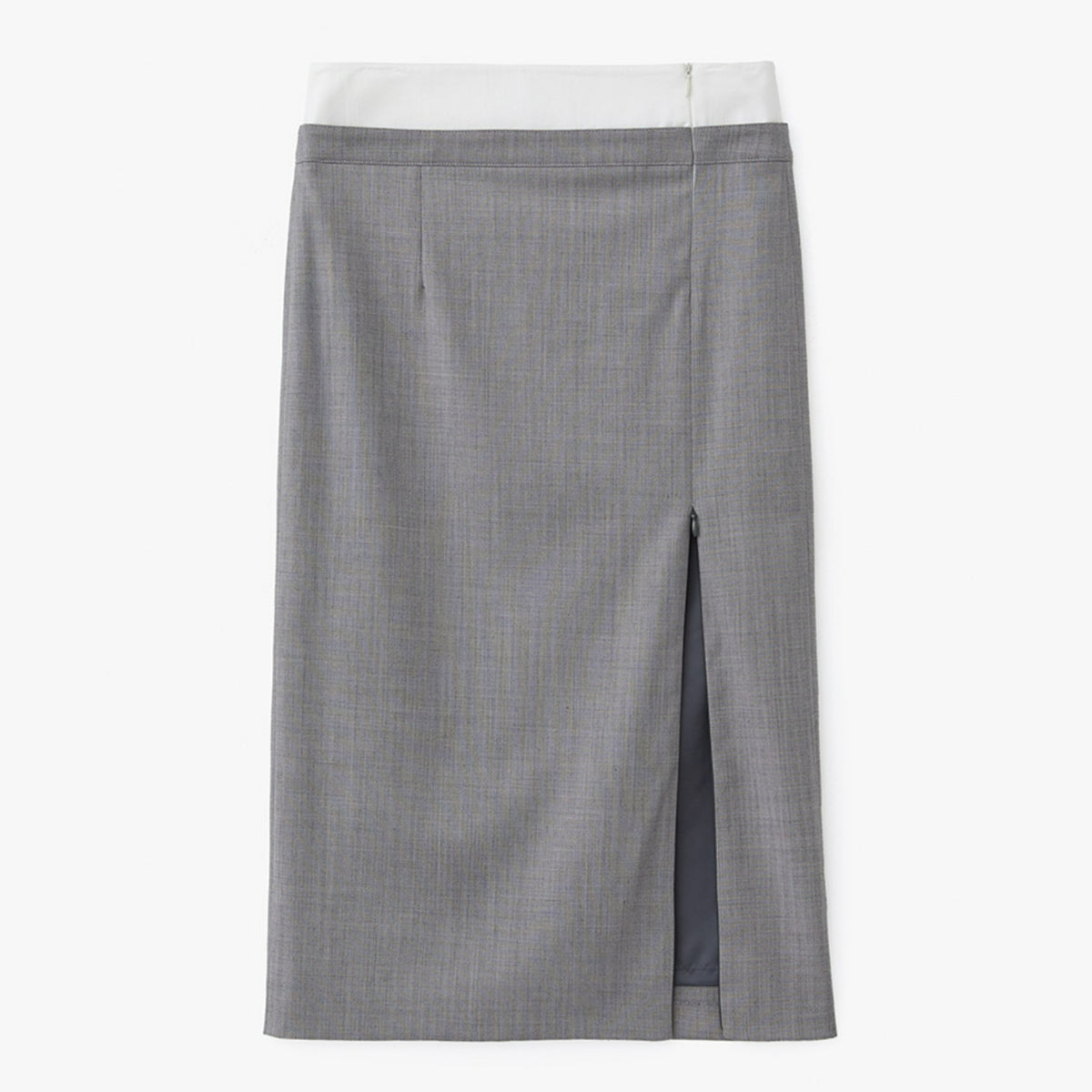 Double Waist Skirt - Gray