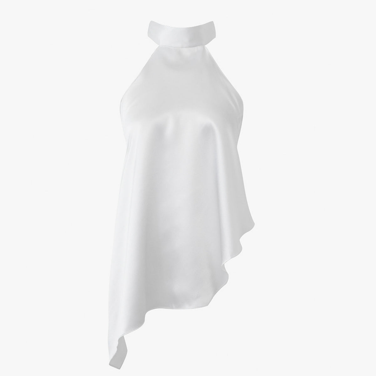 Polka Halterneck - White