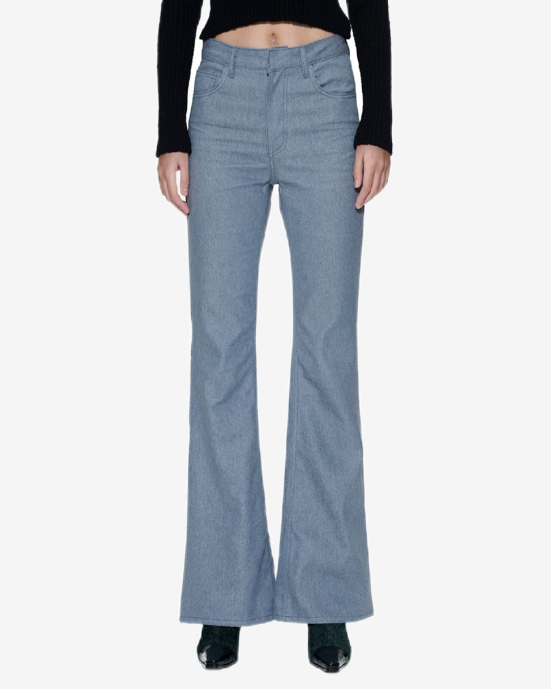 Theballon Semi Boots Cut Denim Pants