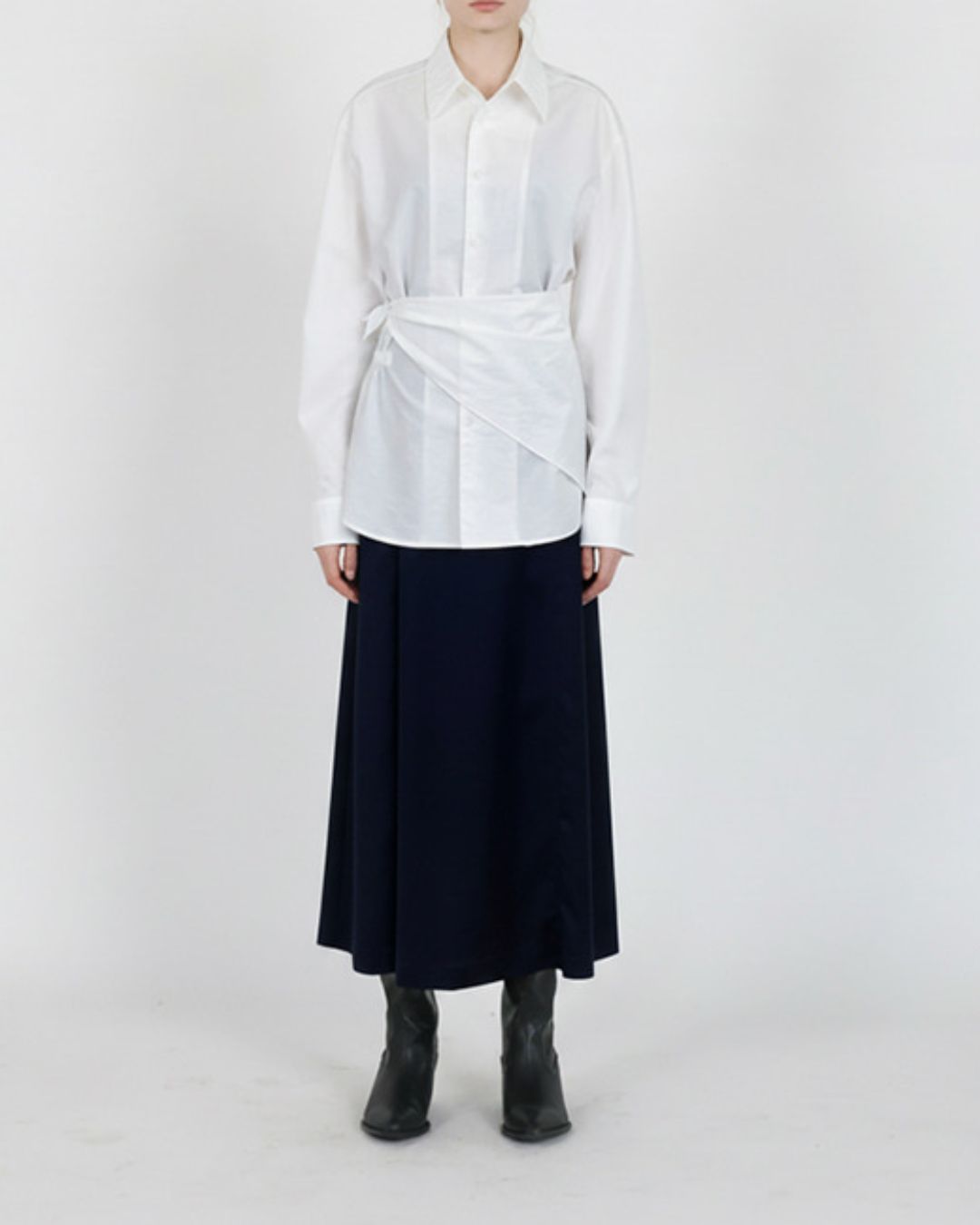 Theballon Waist Shirring Shirt