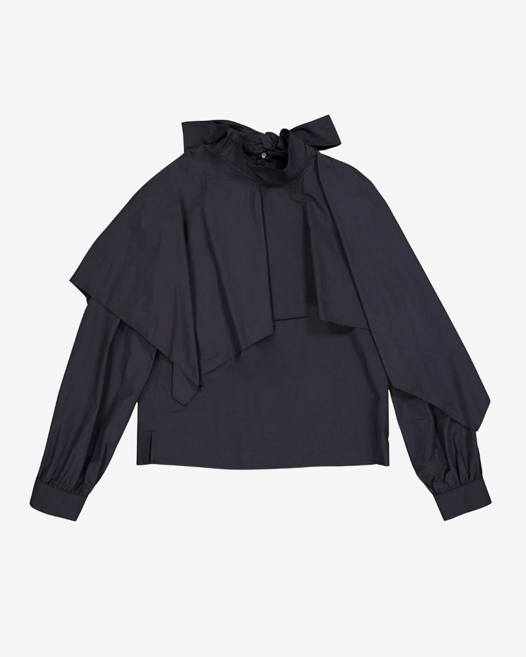 Theballon Ribbon Poncho Blouse