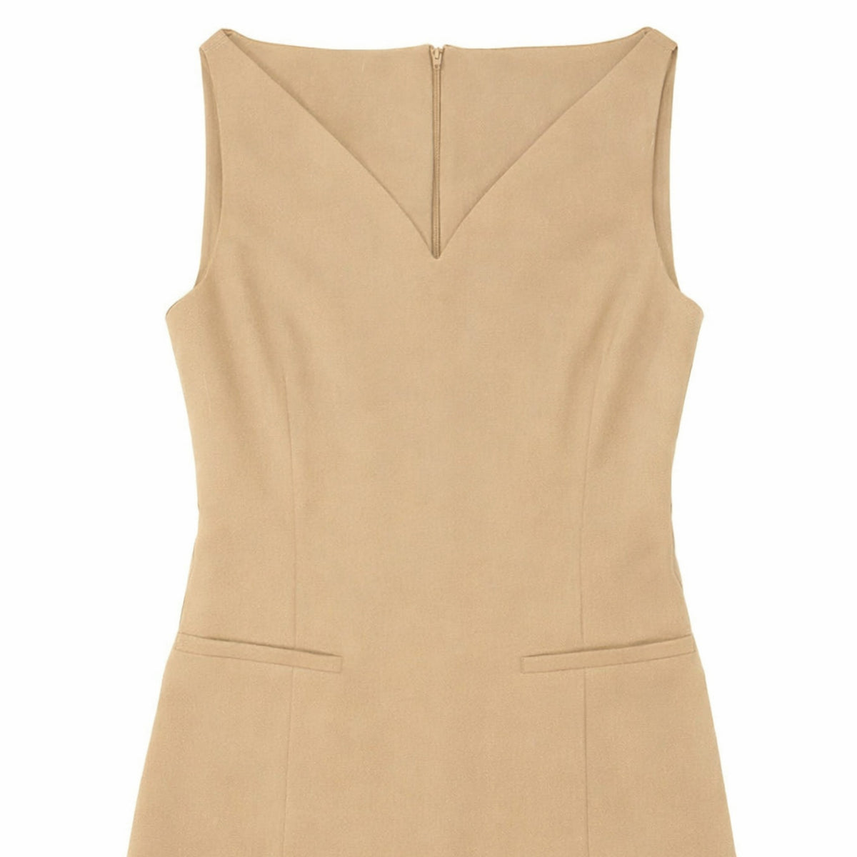 Curved Dress - Beige