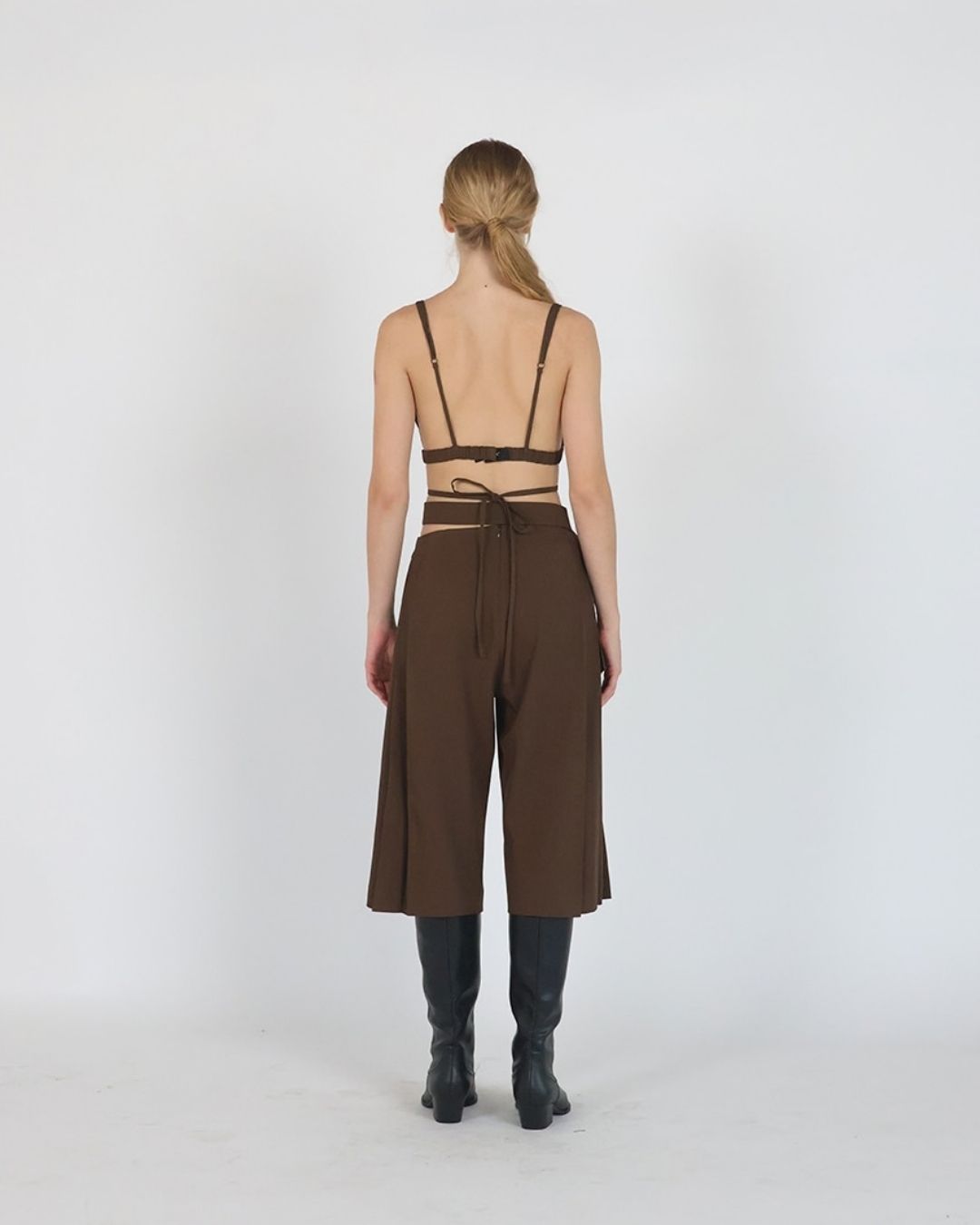 Theballon Side Pleated Half Pants-6
