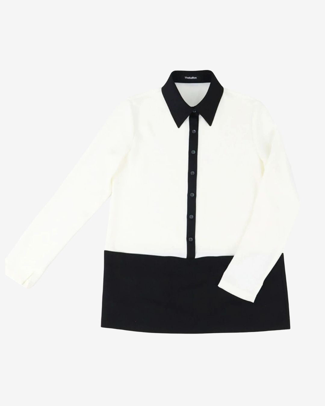 Theballon Contrast Collar Shirt / Dress