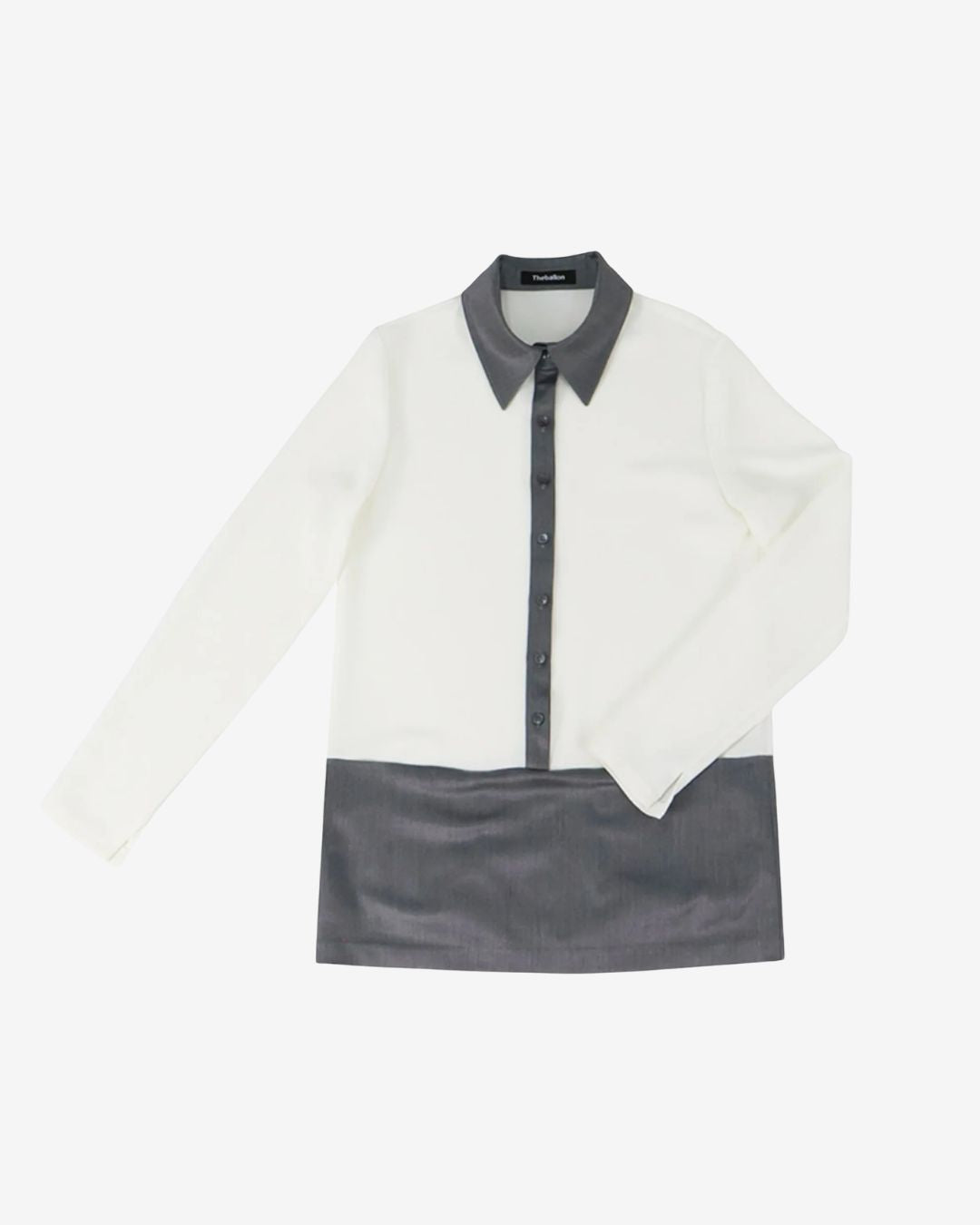 Theballon Contrast Collar Shirt / Dress