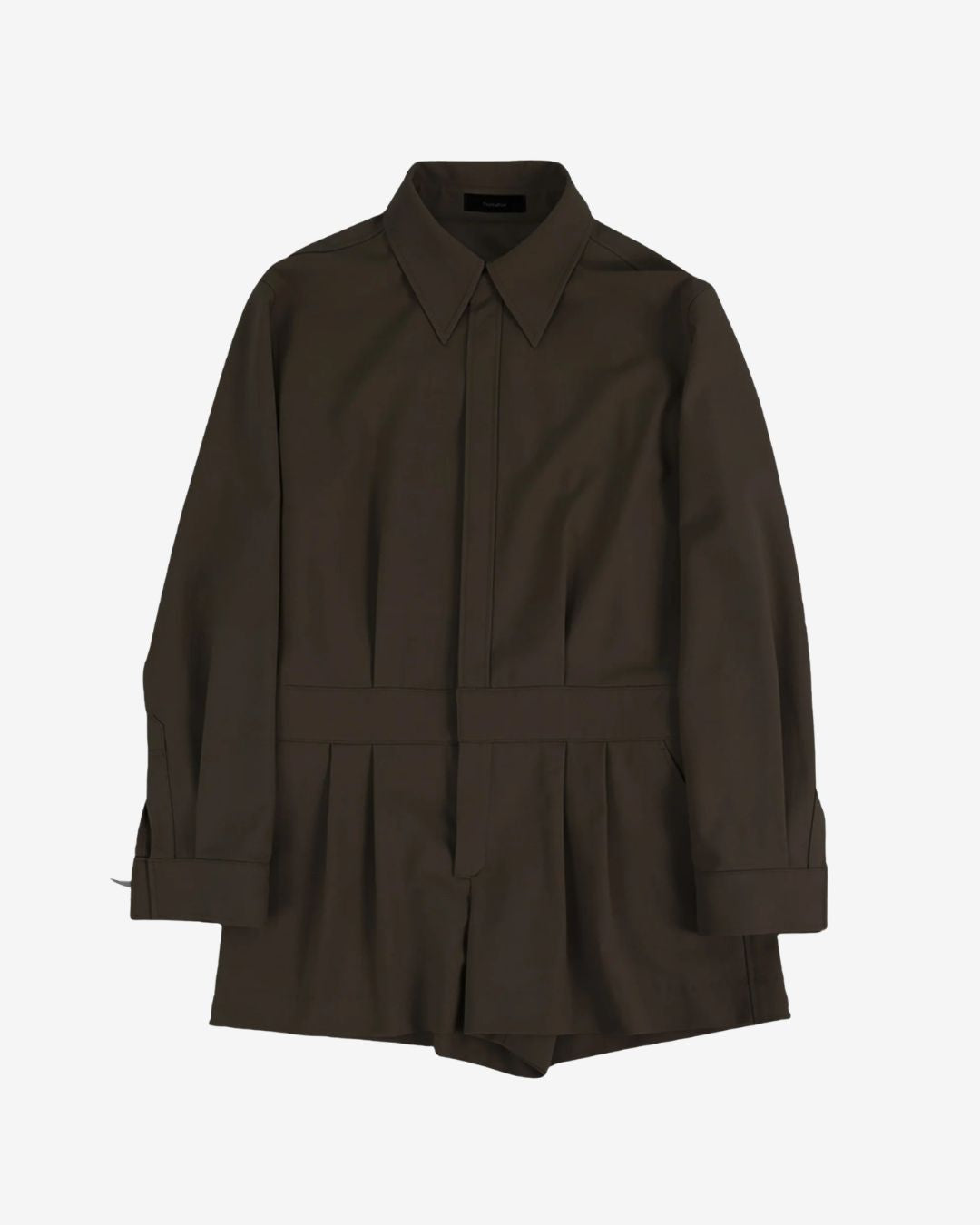 Theballon Women's Shirt Collar Jumpsuit