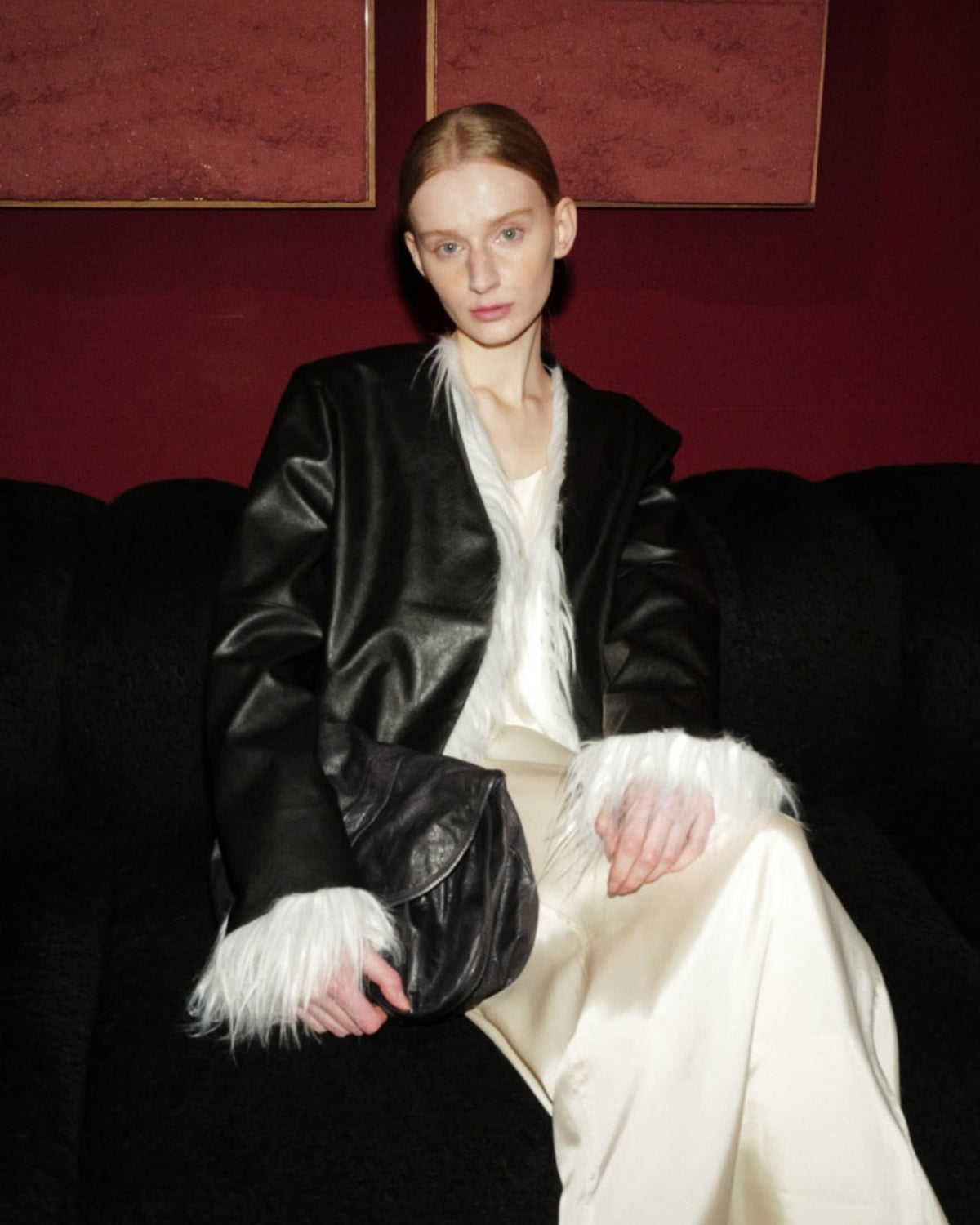 Theballon Fur Leather Jacket